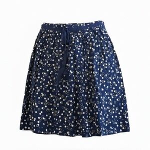 Gap Navy Yellow & White Dot Print Skirt